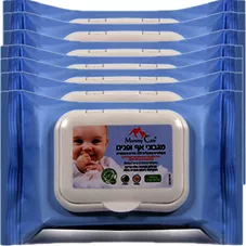 מאמי קר  - מגבוני אף ופנים לתינוקות 12 חבילות Mommy Care Baby Face&Nose Wipes כליל הטבע
