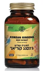 גינסנג שורש קוריאני סולגאר 60 כמוסות Solgar Korean Ginseng כליל הטבע