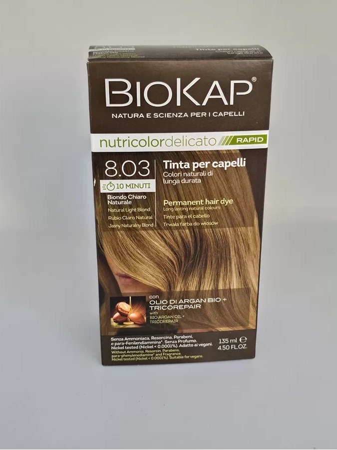 ביו קאפ - צבע שיער צמחי בלונד בהיר 8.03  BioKap