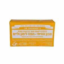 ד"ר ברונר - סבון אמיתי תפוז לימון וליים 140 גרם Dr.bronner Citrus כליל הטבע