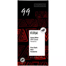 ויואני - שוקולד מריר אורגני 99% קקאו 80 גרם VIVANI Feine Bitter 99% Cacao כליל הטבע