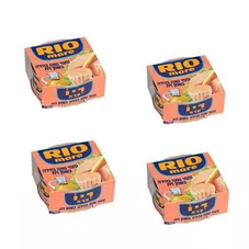 נתחי טונה בהירה בשמן זית ריו מאר 80 גרם  4 חבילות Rio Mare כליל הטבע