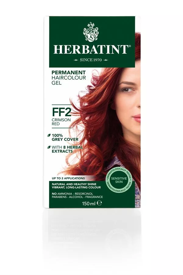 צבע שיער 2FF ארגמן אדום הרבטינט Herbatint Permanent Herbal Haircolour Gel