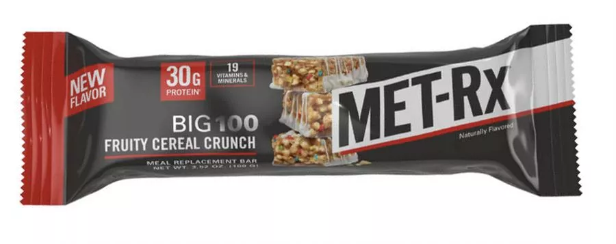 מטרקס ביג-100 בטעם דגנים ופירות 100 גרם MET-RX BIG-100 CEREAL CRUNCH