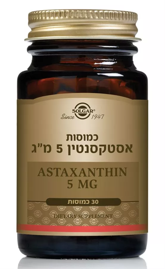 אסטקסנטין סולגאר 30 כמוסות Astaxanthin Solgar