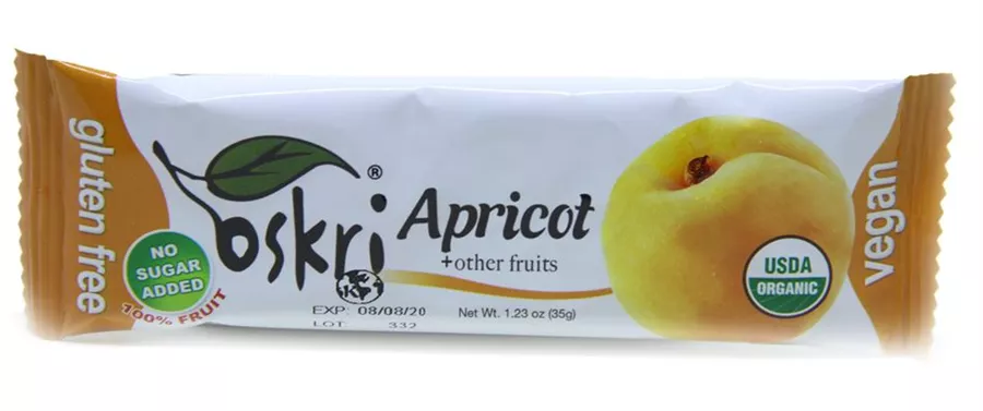חטיף אורגני על בסיס משמשים אוסקרי 35 גרם Oskri Apricot